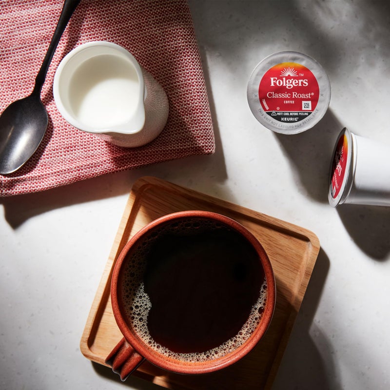 Folgers Classic Roast Medium Roast Coffee, 72 Keurig K-Cup Pods - Image 4